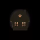 Gomille MDF dekoráció 6 mm - Gyertyatartó mézeskalács ház - 12cm Candle Holder Gingerbread House - Wood decoration (1 db)