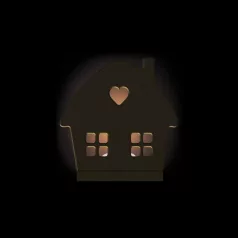   Gomille MDF dekoráció 6 mm - Gyertyatartó mézeskalács ház - 12cm Candle Holder Gingerbread House - Wood decoration (1 db)