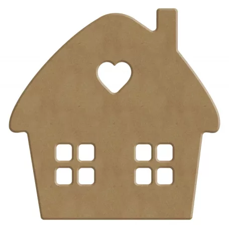 Gomille MDF dekoráció 6 mm - Gyertyatartó mézeskalács ház - 12cm Candle Holder Gingerbread House - Wood decoration (1 db)