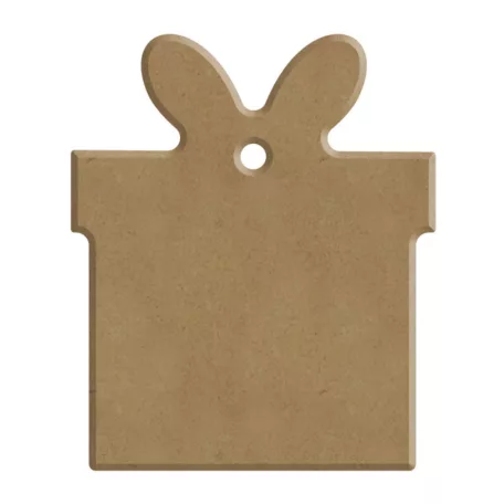 Gomille MDF dekoráció 6 mm - Ajándékcsomag - Gift 6x7cm - Wood decoration (1 db)