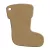 Gomille MDF dekoráció 6 mm - Karácsonyi zokni - 7x7cm Christmas Stocking 7x7cm - Wood decoration (1 db)
