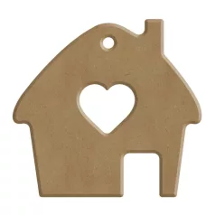   Gomille MDF dekoráció 6 mm - Mézeskalács ház - 7x6cm Gingerbread House - Wood decoration (1 db)