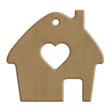 Gomille MDF dekoráció 6 mm - Mézeskalács ház - 7x6cm Gingerbread House - Wood decoration (1 db)