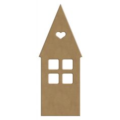   Gomille MDF dekoráció 6 mm - 7x18cm Magas mézeskalács házikó - High Gingerbread House  - Wood decoration (1 db)
