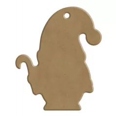   Gomille MDF dekoráció 6 mm - Törpe - 7x8,4cm Gnome - Wood decoration (1 db)