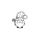 Aladine Gumibélyegző fa markolattal - Gnome - Wooden Round Stamp (1 db)