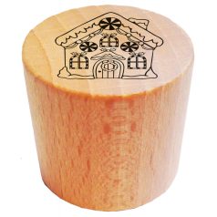   Aladine Gumibélyegző fa markolattal - Gingerbread House - Wooden Round Stamp (1 db)