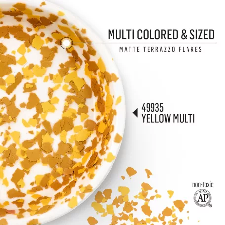 FolkArt Pehely - Yellow Multi - Terrazzo Flakes (1 db)