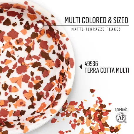 FolkArt Pehely - Terra Cotta Multi - Terrazzo Flakes (1 db)