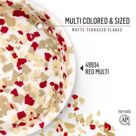 FolkArt Pehely - Red Multi - Terrazzo Flakes (1 db)