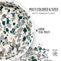FolkArt Pehely - Teal Multi - Terrazzo Flakes (1 db)
