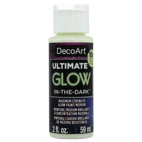 Sötétben világító festék 59 ml,  Ultimate Glow/ DecoArt Americana® GLOW (1 db)