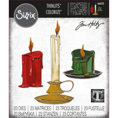 SIZZIX vágósablon 666331 - Candleshop - Tim Holtz - Thinlits Die Set  (1 csomag)