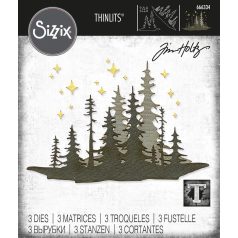   SIZZIX vágósablon 666334 - Forest Shadows - Tim Holtz - Thinlits Die Set  (1 csomag)