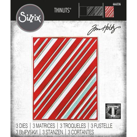 SIZZIX vágósablon 666336 - Layered Stripes - Tim Holtz - Thinlits Die Set  (1 csomag)