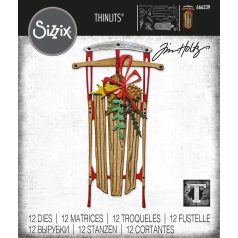   SIZZIX vágósablon 666339 - Vintage Sled - Tim Holtz - Thinlits Die Set  (1 csomag)