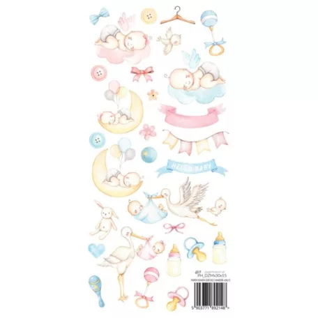 Paper Heaven Kivágóív - Hello Baby - Double-sided paper (1 ív)