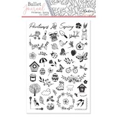   Aladine Gumibélyegző - Spring (FR/English) - Bullet Journal Foam Stamps (1 csomag)