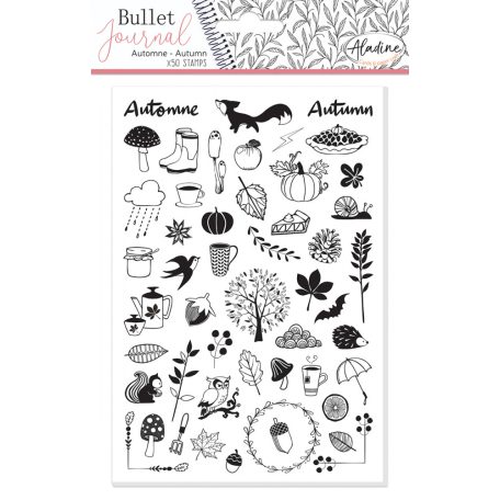 Aladine Gumibélyegző - Fall - Bullet Journal Foam Stamps (1 csomag)