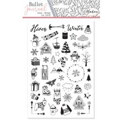   Aladine Gumibélyegző - Winter - Bullet Journal Foam Stamps (1 csomag)