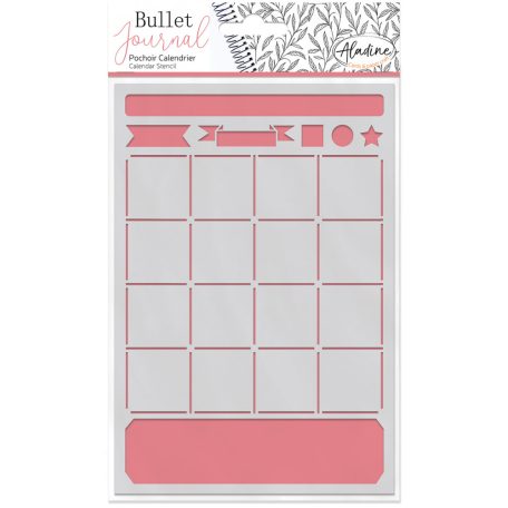 Aladine Stencil 13x19 cm - Calendar - Bullet Journal Stencil (1 db)