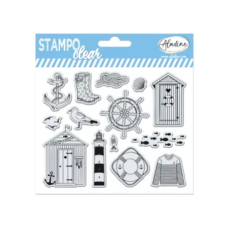 Aladine Szilikonbélyegző -Tengerpart - Sea - Clear Stamps (1 csomag)