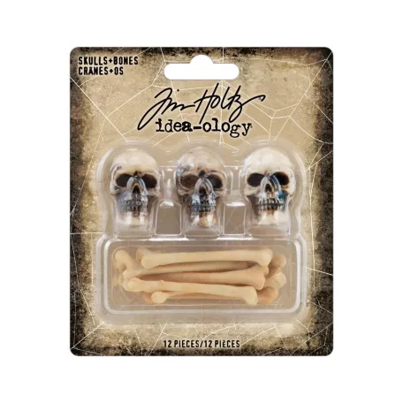 Tim Holtz Díszítőelem - Skulls + Bones - Idea-ology Tim Holtz Halloween (1 csomag)