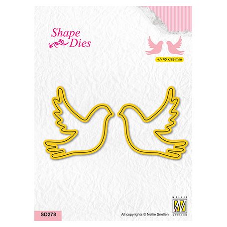 Nellie's Choice Vágósablon - Doves - Cutting Die (1 csomag)