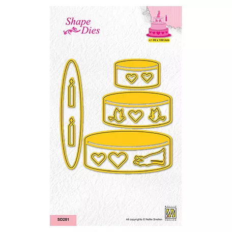 Nellie's Choice Vágósablon - Weddingcake - Cutting Die (1 csomag)