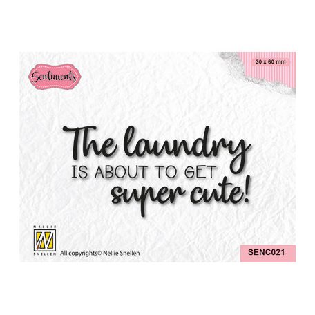 Nellie's Choice Szilikonbélyegző - Super cute laundry - Clear Stamps (1 csomag)