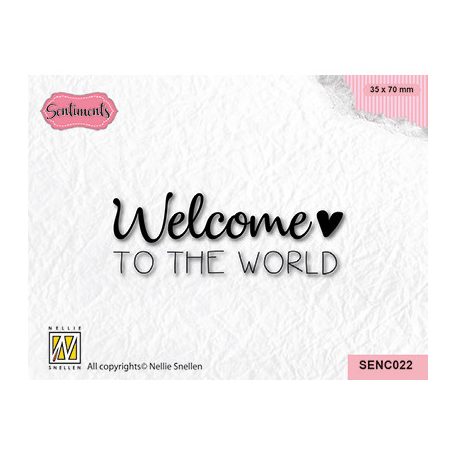 Nellie's Choice Szilikonbélyegző - Welcome to the world - Clear Stamps (1 csomag)