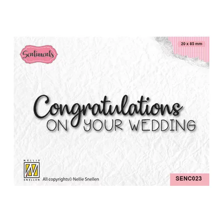 Nellie's Choice Szilikonbélyegző - Congratulations - Clear Stamps (1 csomag)