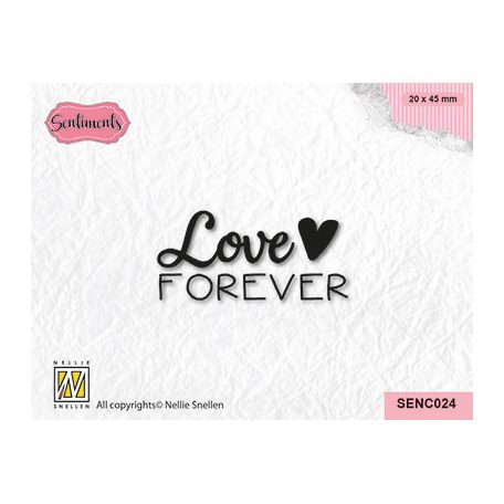 Nellie's Choice Szilikonbélyegző - Love forever - Clear Stamps (1 csomag)
