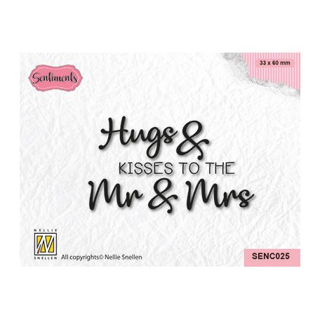 Nellie's Choice Szilikonbélyegző - Hugs + Kisses - Clear Stamps (1 csomag)