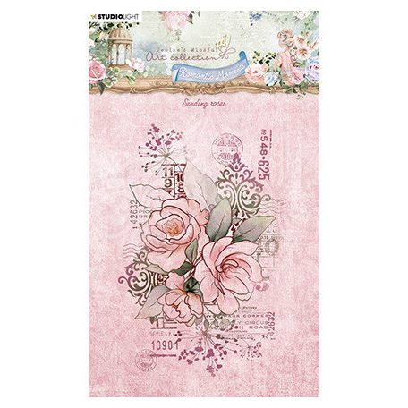 Studio Light Szilikonbélyegző - Sending roses Romantic Moments nr.481 - Clear Stamps (1 csomag)