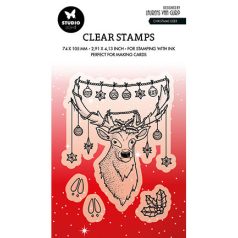  Studio Light Szilikonbélyegző - Christmas deer By Laurens nr.487 - Clear Stamps (1 csomag)