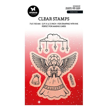 Studio Light Szilikonbélyegző - Dear angel By Laurens nr.488 - Clear Stamps (1 csomag)