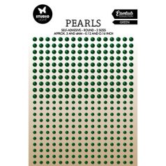   Öntapadós díszítőelem , Green pearls Essentials nr.23 / Adhesive Pearls (1 csomag)