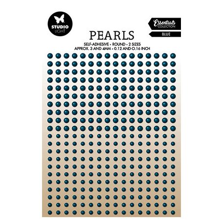 Öntapadós díszítőelem , Blue pearls Essentials nr.26 / Adhesive Pearls (1 csomag)