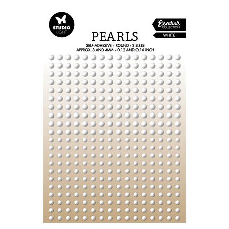 Öntapadós díszítőelem , White pearls Essentials nr.27 / Adhesive Pearls (1 csomag)