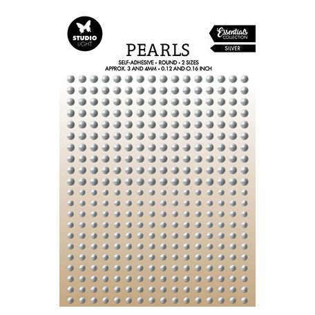 Öntapadós díszítőelem , Silver pearls Essentials nr.28 / Adhesive Pearls (1 csomag)