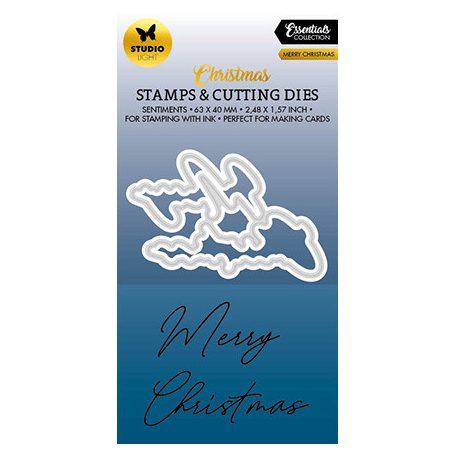 Studio Light Vágósablon + bélyegző - Merry Christmas Essentials nr.60 - Stamp and Die Kit (1 csomag)