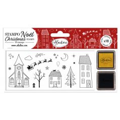   Aladine Gumibélyegző - Christmas Village - Foam Stamps (1 csomag)