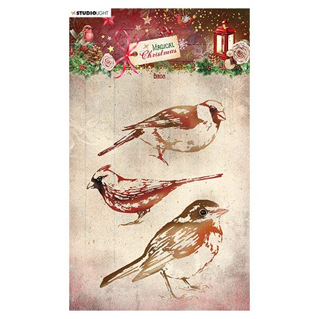 Studio Light Szilikonbélyegző - Birds Magical Christmas nr.499 - Clear Stamps (1 csomag)