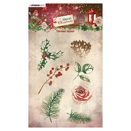 Studio Light Szilikonbélyegző - Christmas greenery Magical Christmas nr.500 - Clear Stamps (1 csomag)
