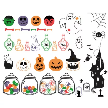 Aladine Gumibélyegző - Halloween - Foam Stamps (1 csomag)