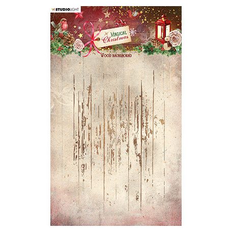 Studio Light Szilikonbélyegző - Wood background Magical Christmas nr.502 - Clear Stamps (1 csomag)