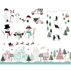   Aladine Gumibélyegző - Christmas Scenes - Foam Stamps (1 csomag)