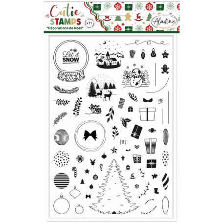 Aladine Gumibélyegző - Christmas Decorations - Foam Stamps (1 csomag)