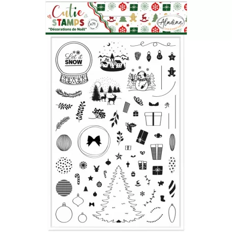 Aladine Gumibélyegző - Christmas Decorations - Foam Stamps (1 csomag)